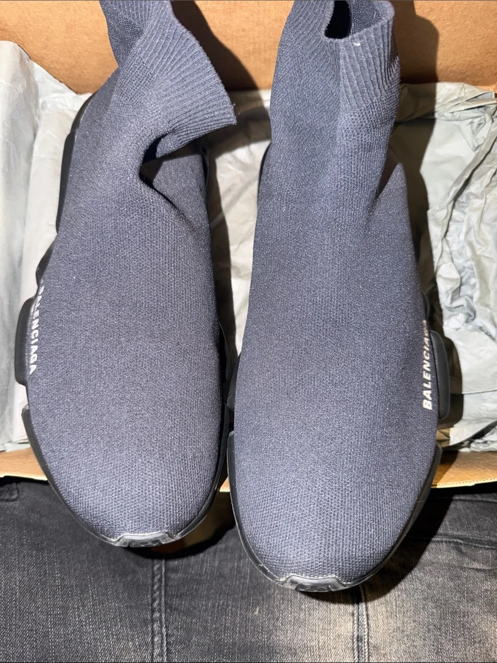 Balenciaga Black Sock-Sneaker with Chunky Sole